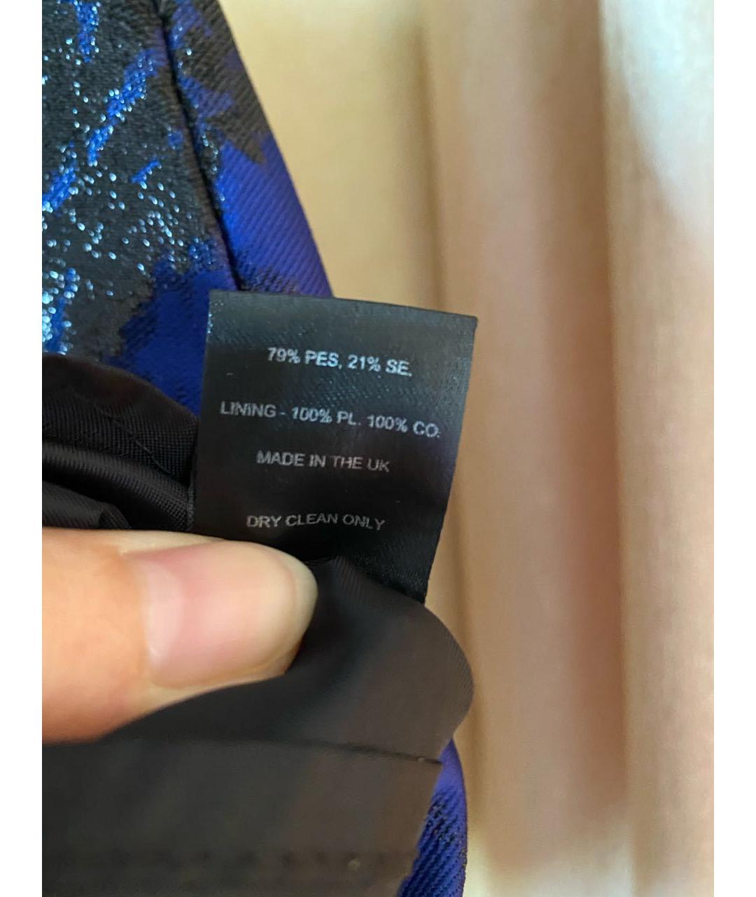 MARKUS LUPFER Синяя полиэстеровая юбка мини, фото 5