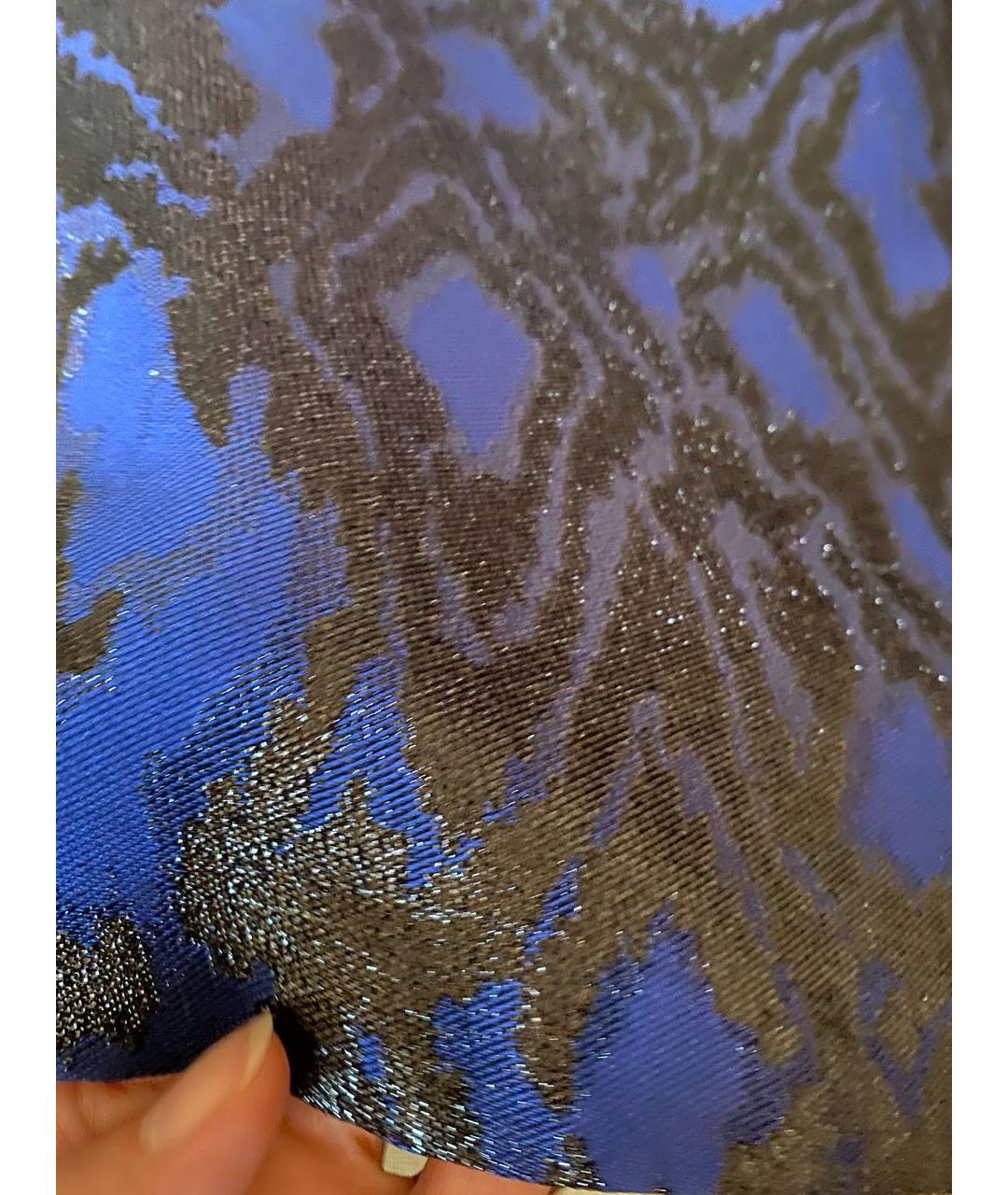 MARKUS LUPFER Синяя полиэстеровая юбка мини, фото 7