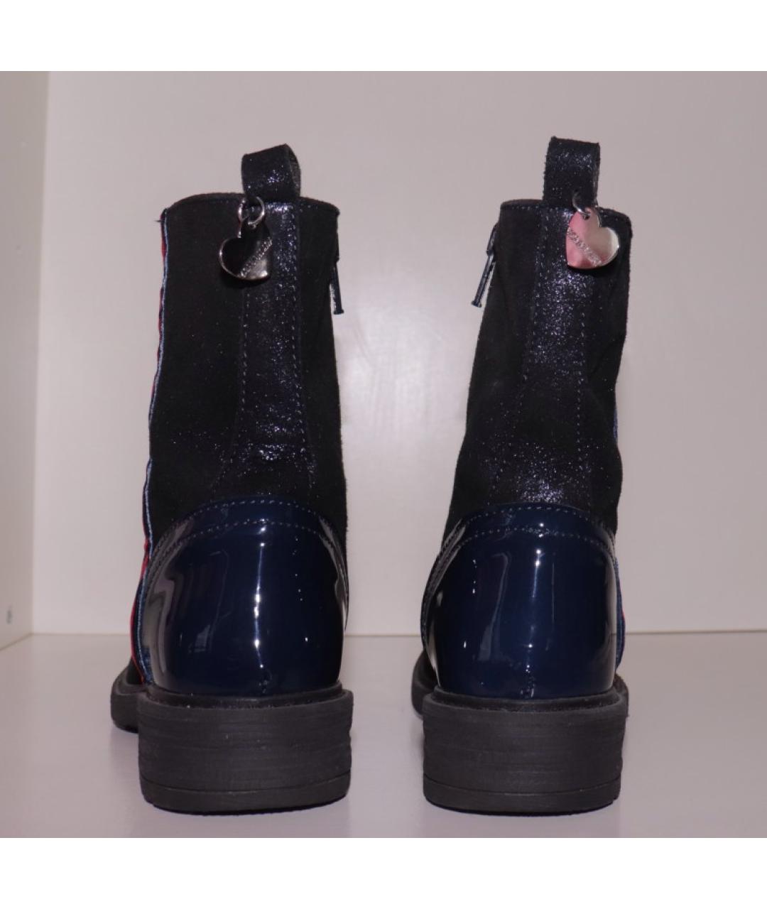 MONNALISA Темно-синие кожаные ботинки, фото 7