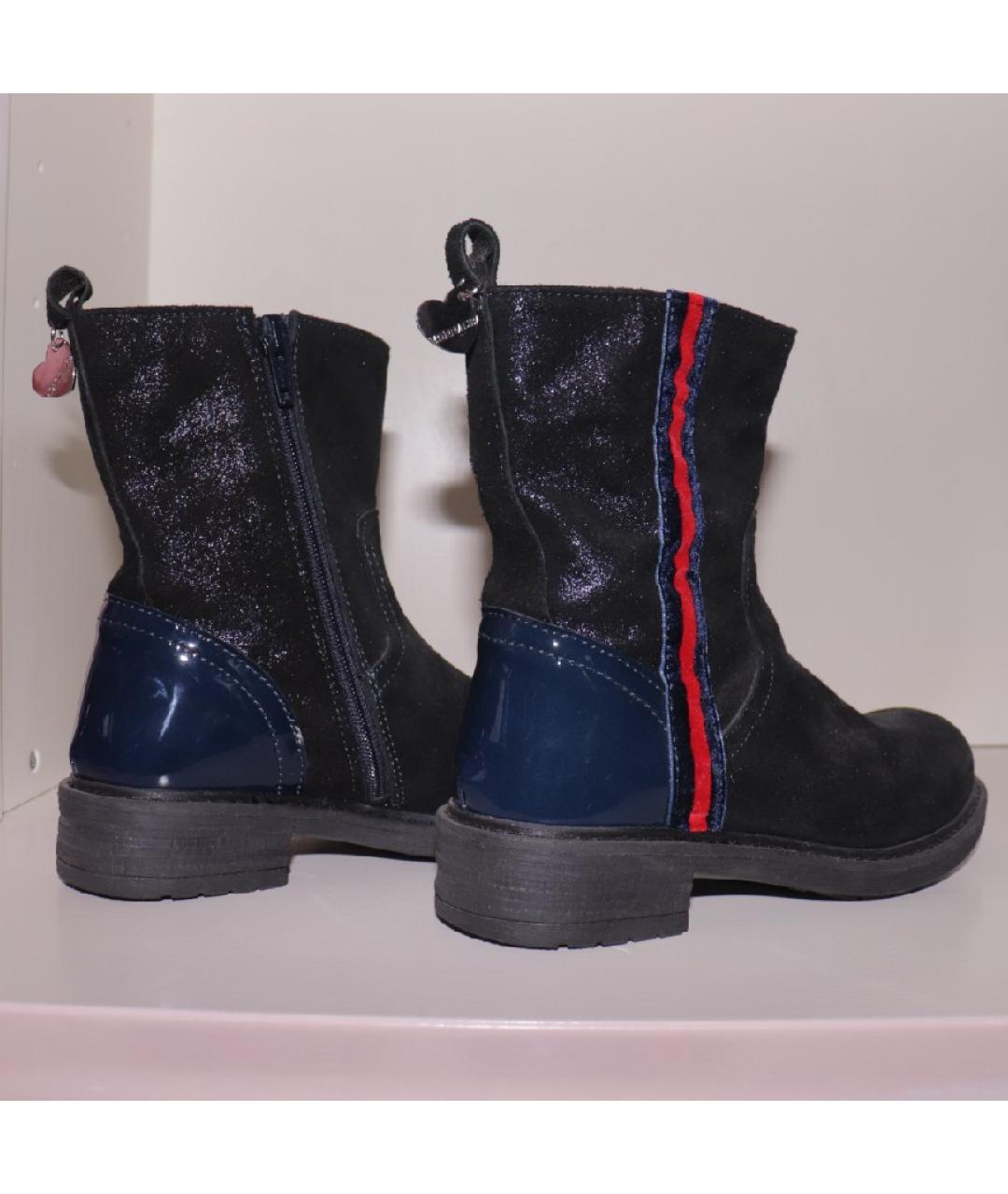 MONNALISA Темно-синие кожаные ботинки, фото 6
