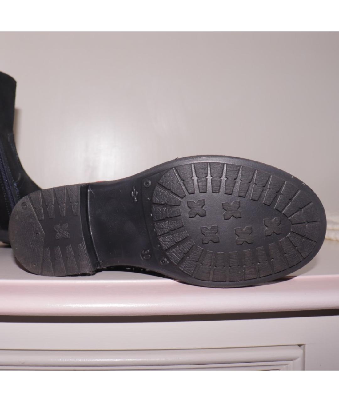 MONNALISA Темно-синие кожаные ботинки, фото 8