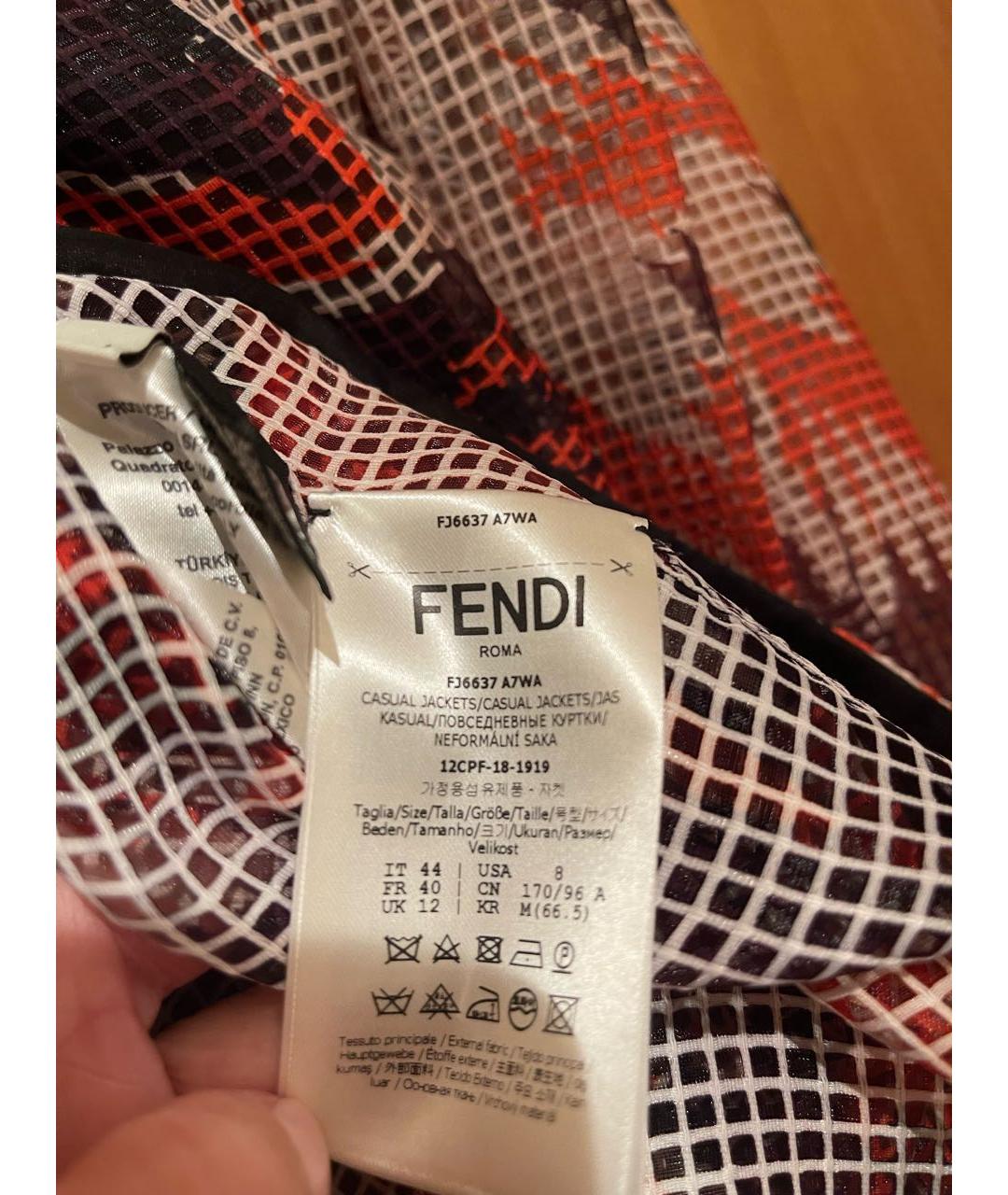 FENDI Мульти сетчатый жакет/пиджак, фото 7