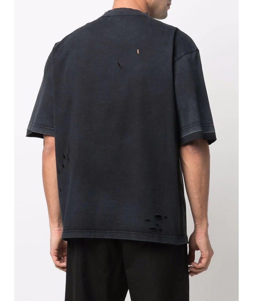 BALENCIAGA Черная хлопковая футболка, фото 6