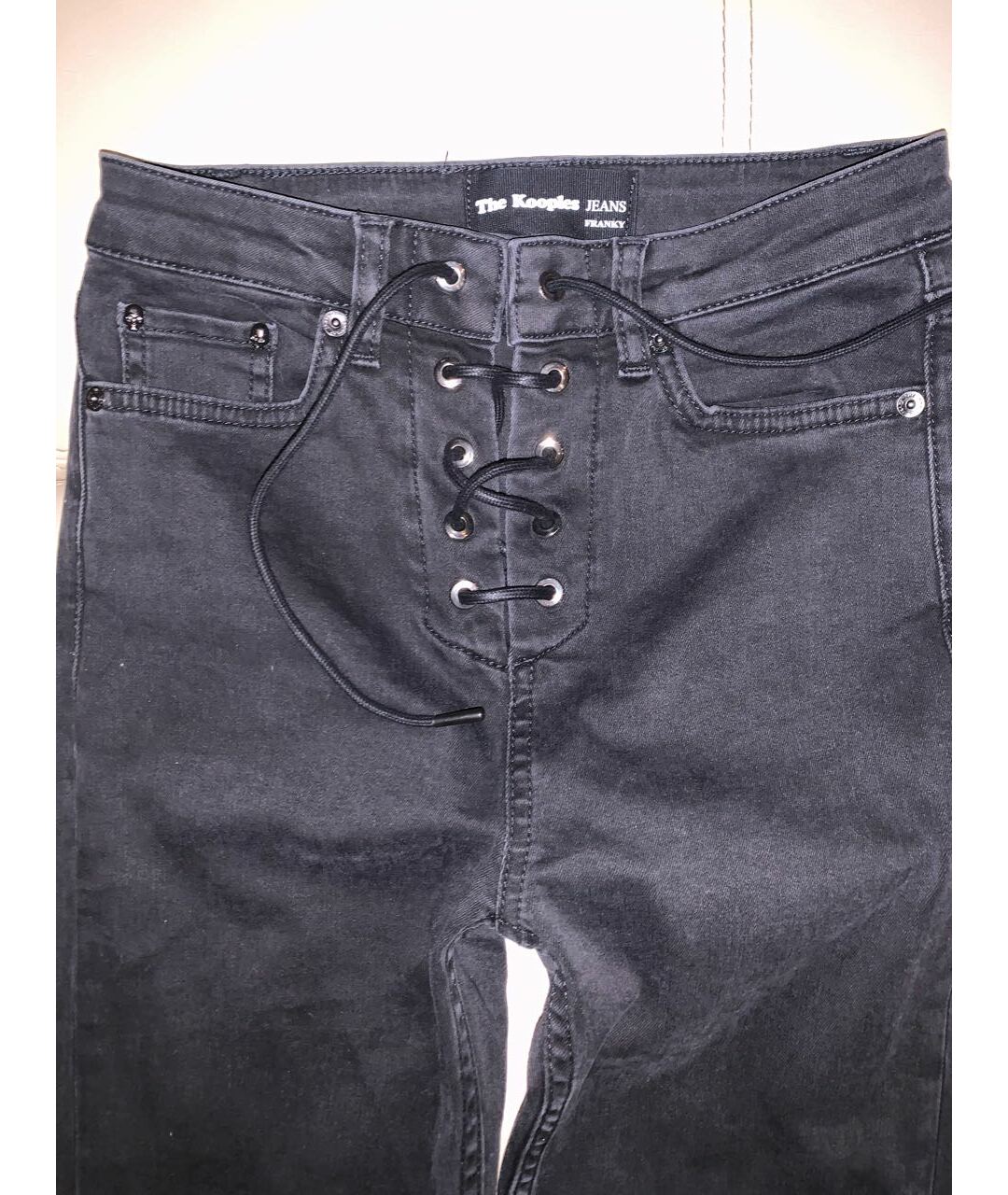 THE KOOPLES Черные хлопко-эластановые джинсы слим, фото 6