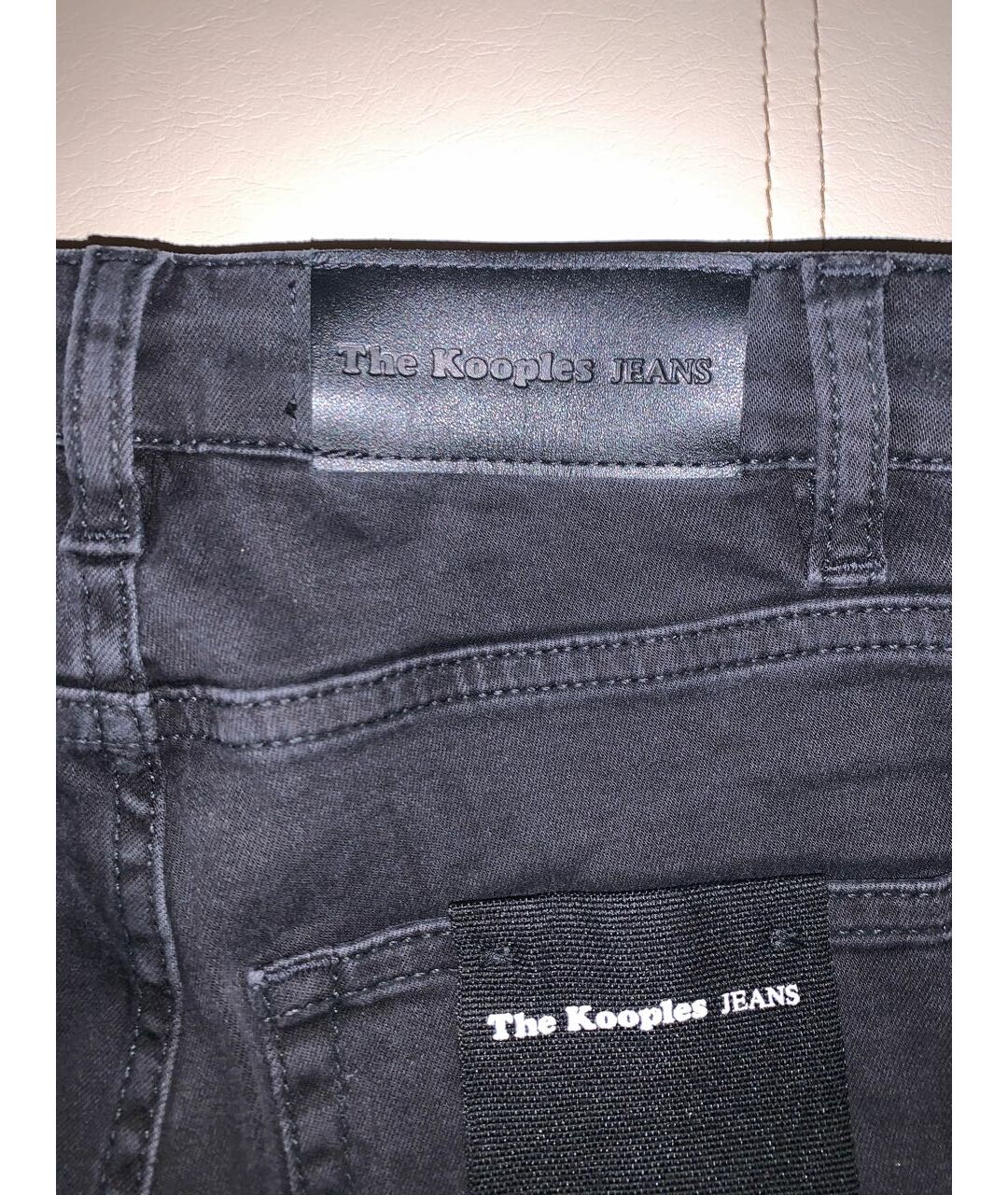 THE KOOPLES Черные хлопко-эластановые джинсы слим, фото 3