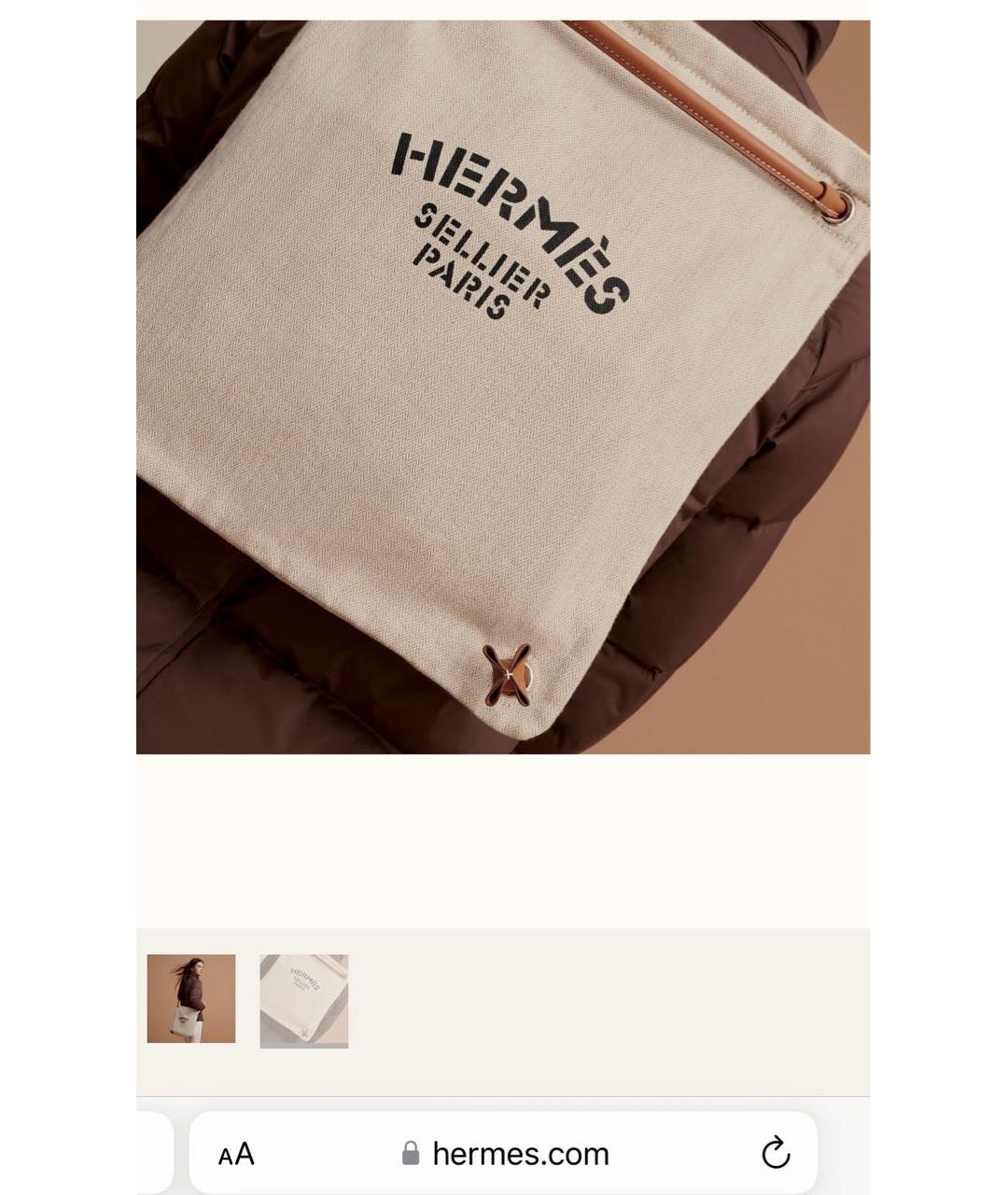 HERMES Хаки сумка через плечо, фото 8