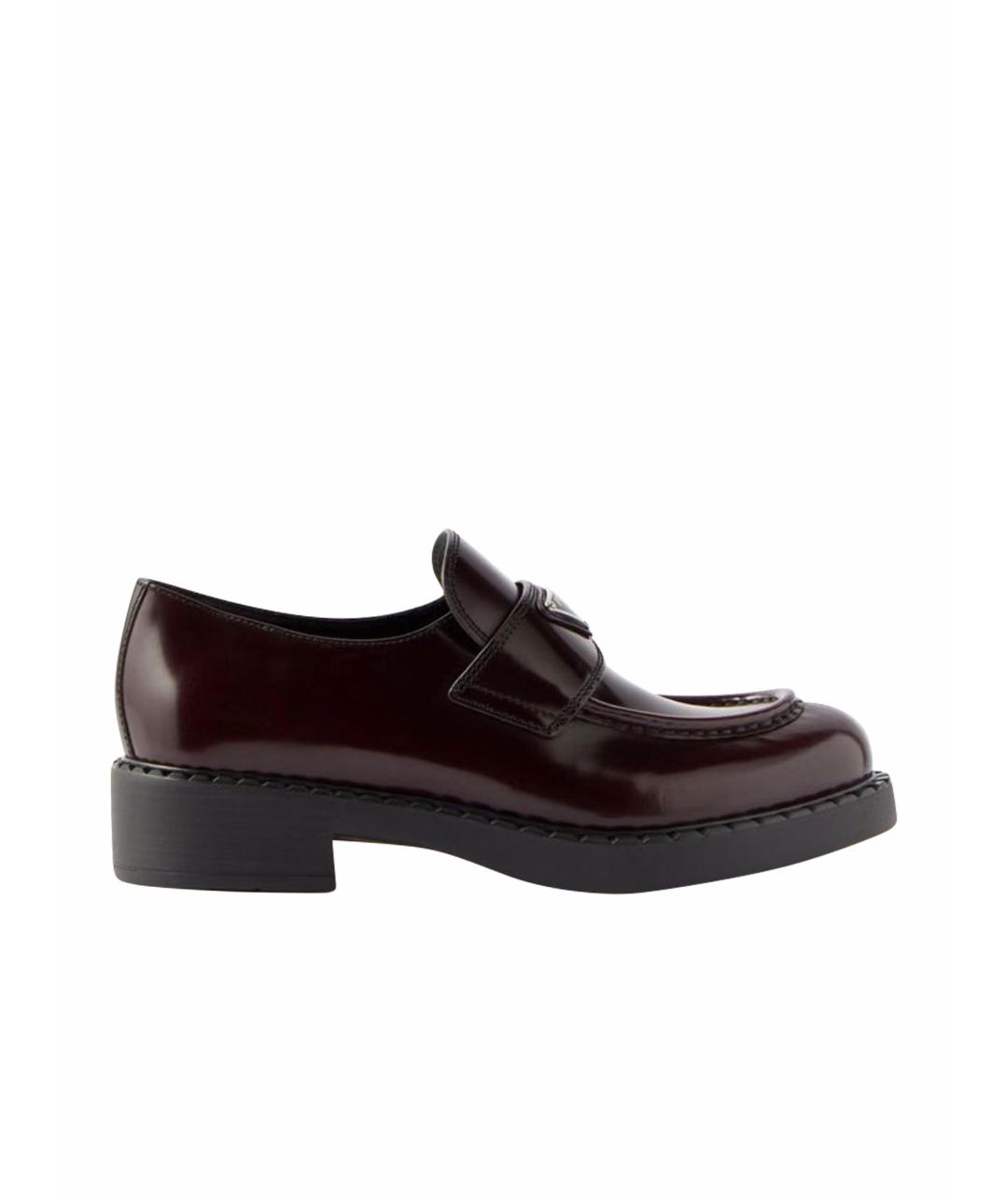 PRADA Коричневые кожаные лоферы, фото 1