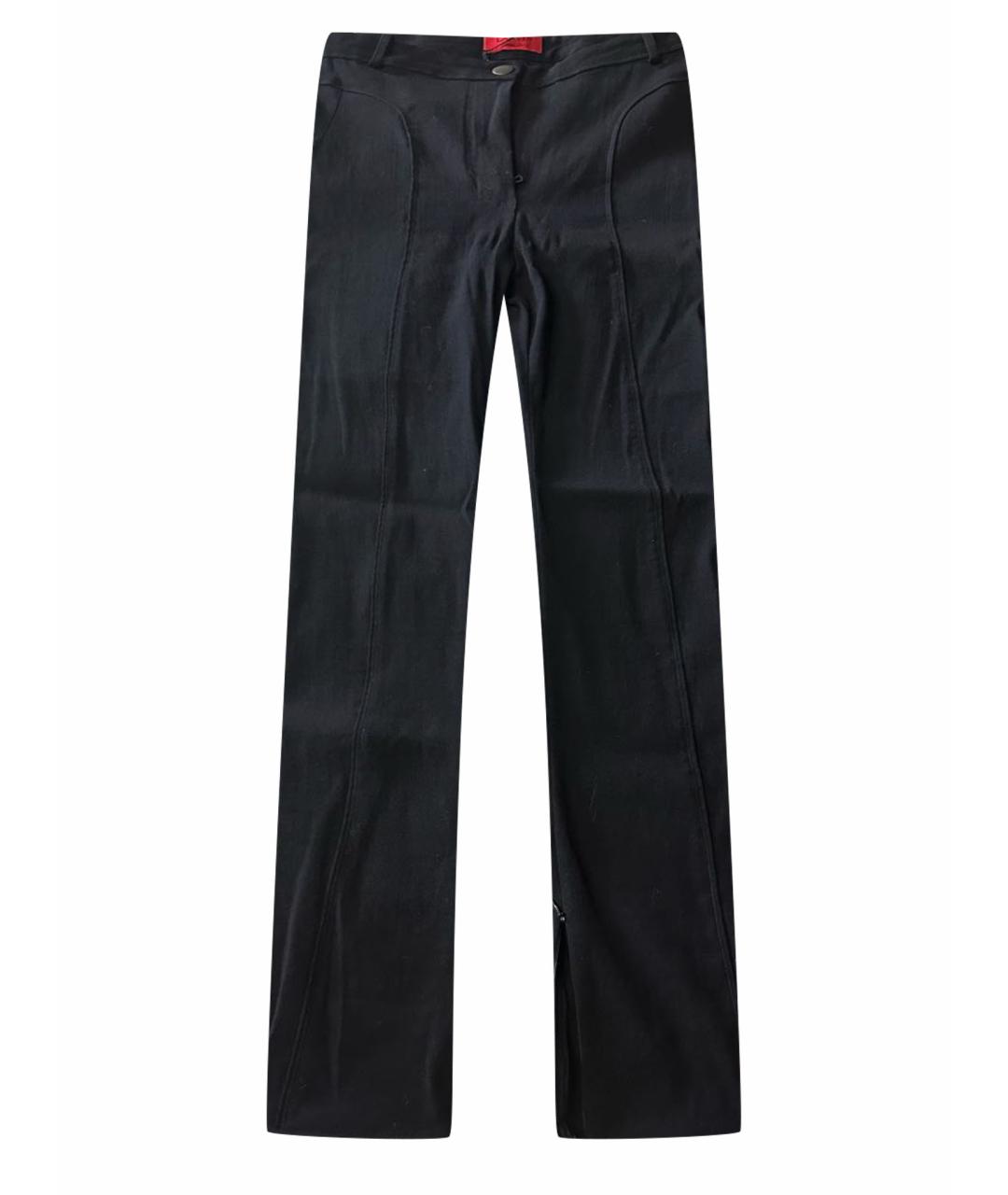 LANVIN Черные шерстяные брюки узкие, фото 1