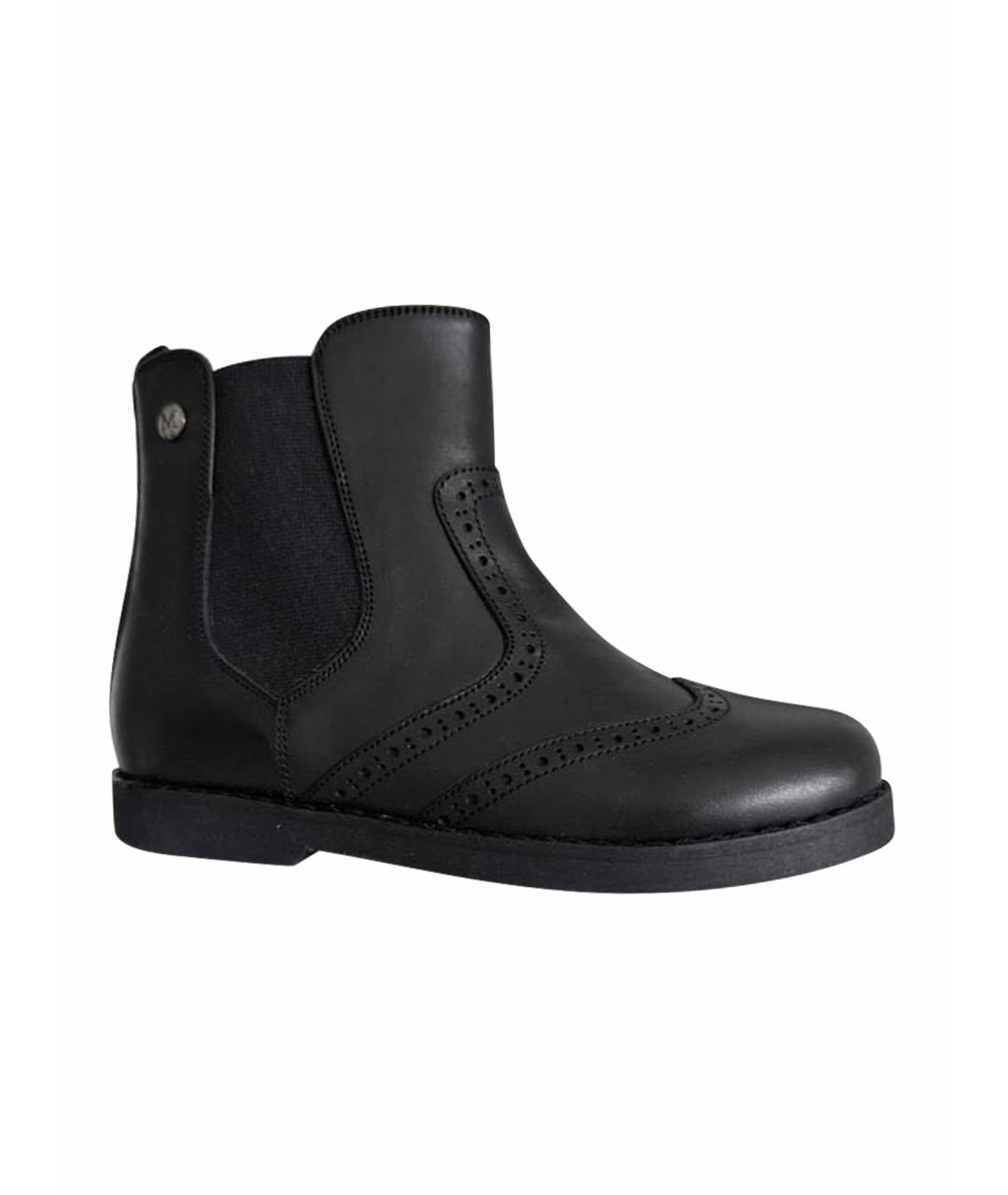 MISSOURI KIDS Черные кожаные ботинки, фото 1