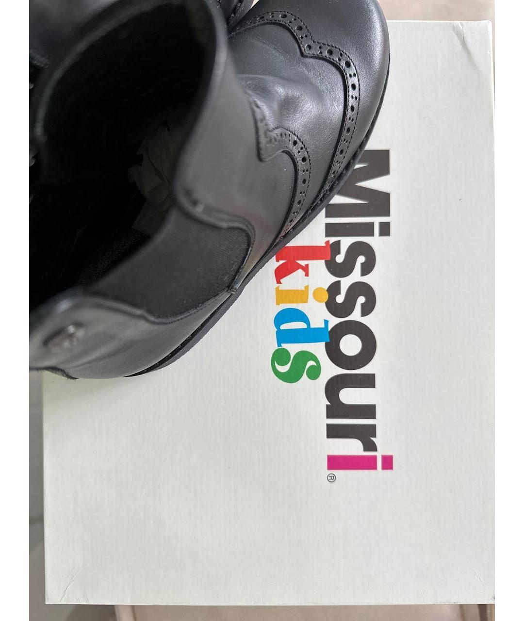 MISSOURI KIDS Черные кожаные ботинки, фото 4