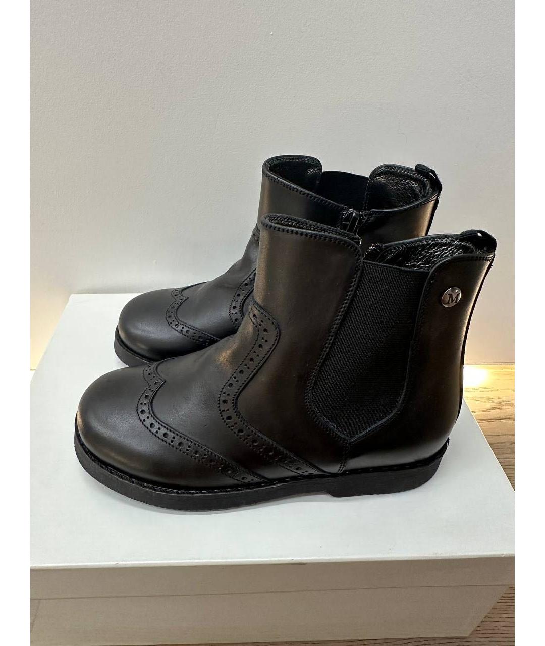 MISSOURI KIDS Черные кожаные ботинки, фото 3