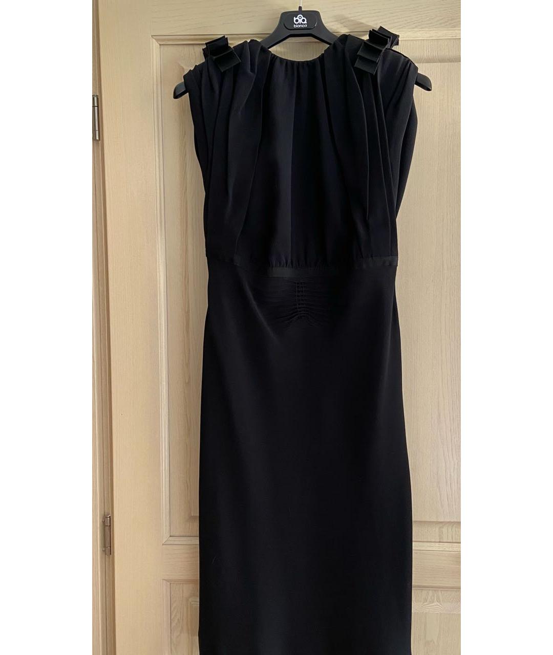 MIU MIU Черное вискозное коктейльное платье, фото 3