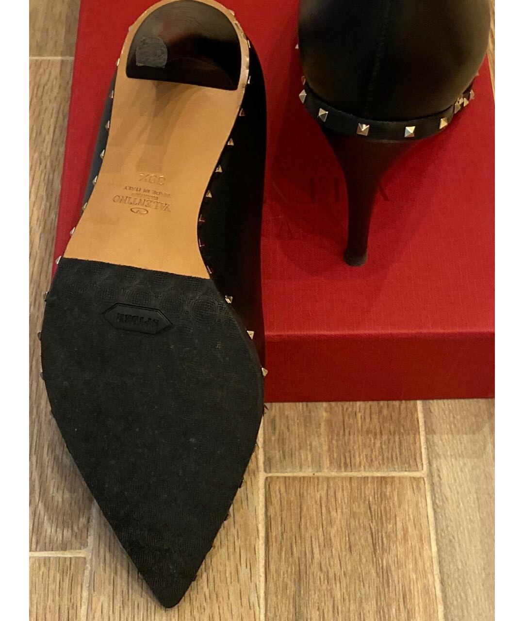 VALENTINO Черные кожаные туфли, фото 6