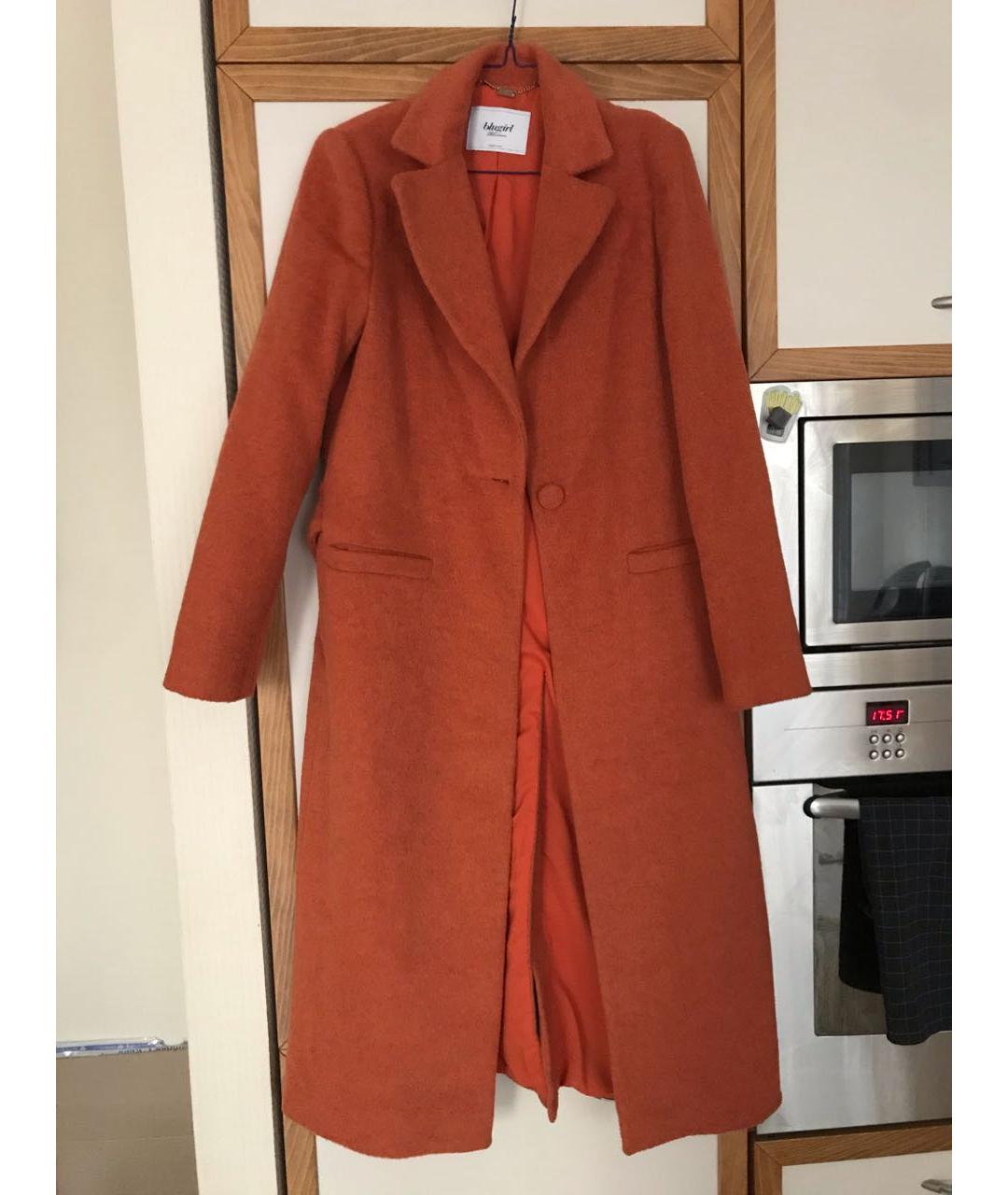 BLUGIRL Оранжевое шерстяное пальто, фото 6