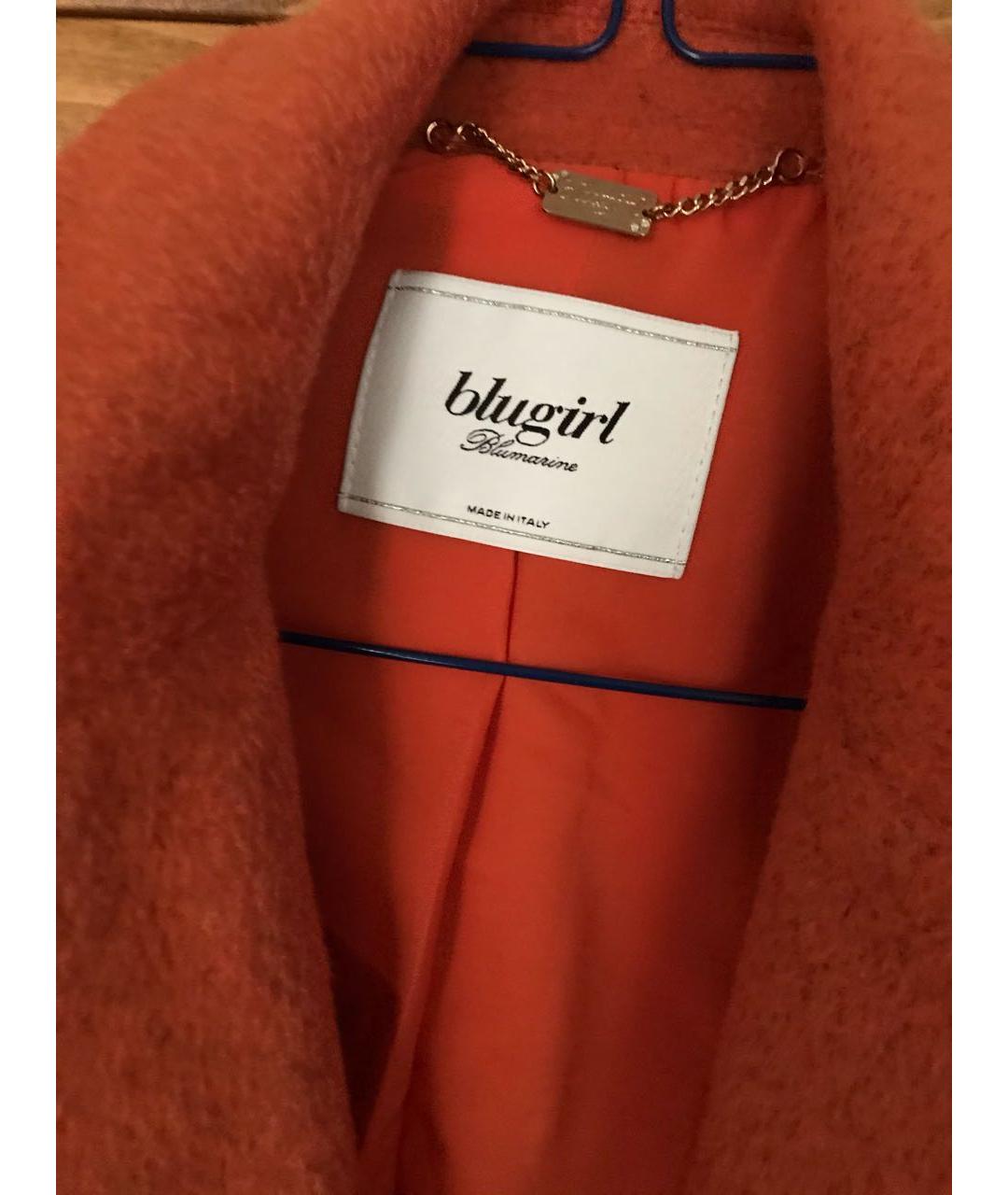 BLUGIRL Оранжевое шерстяное пальто, фото 3