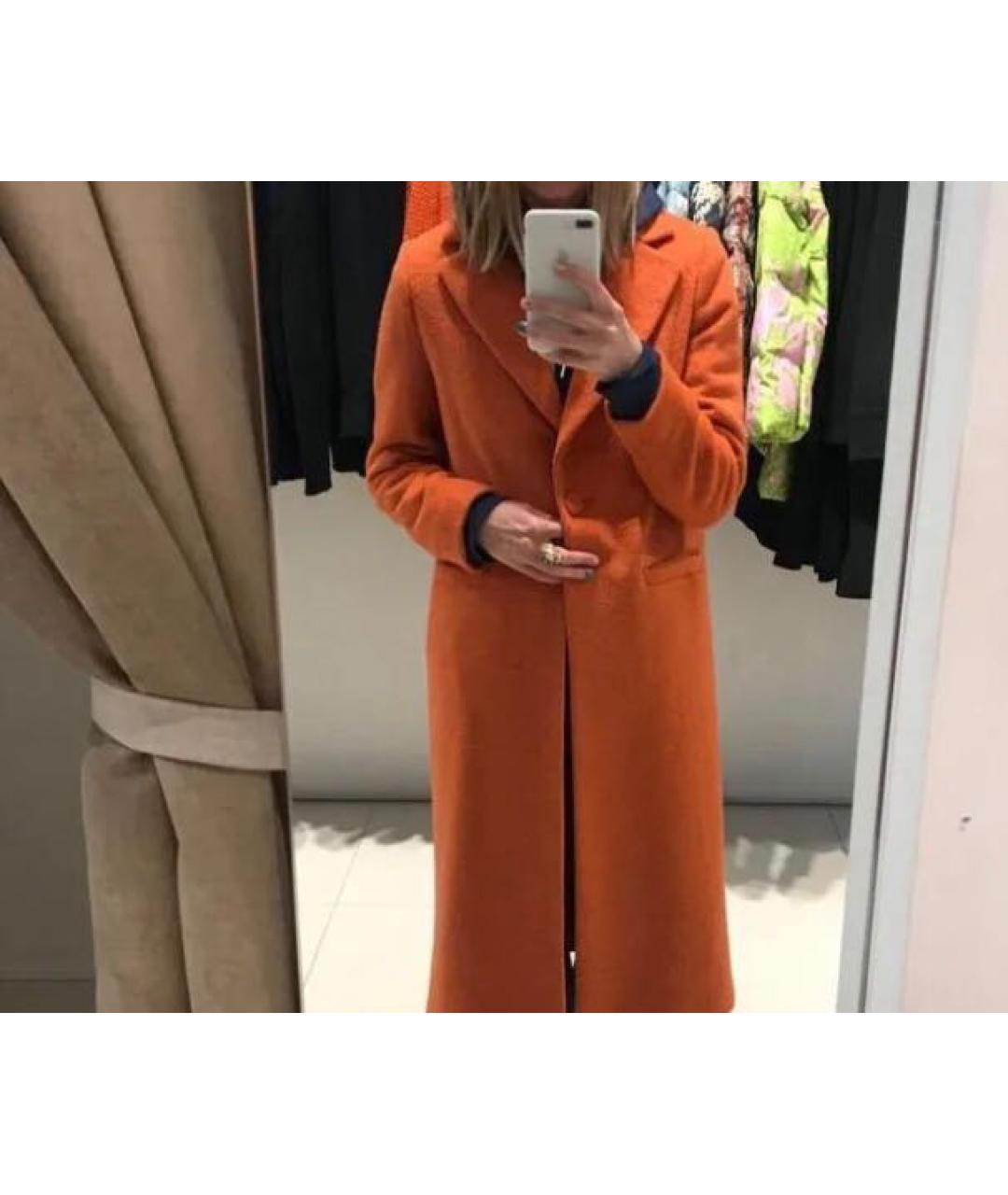 BLUGIRL Оранжевое шерстяное пальто, фото 7