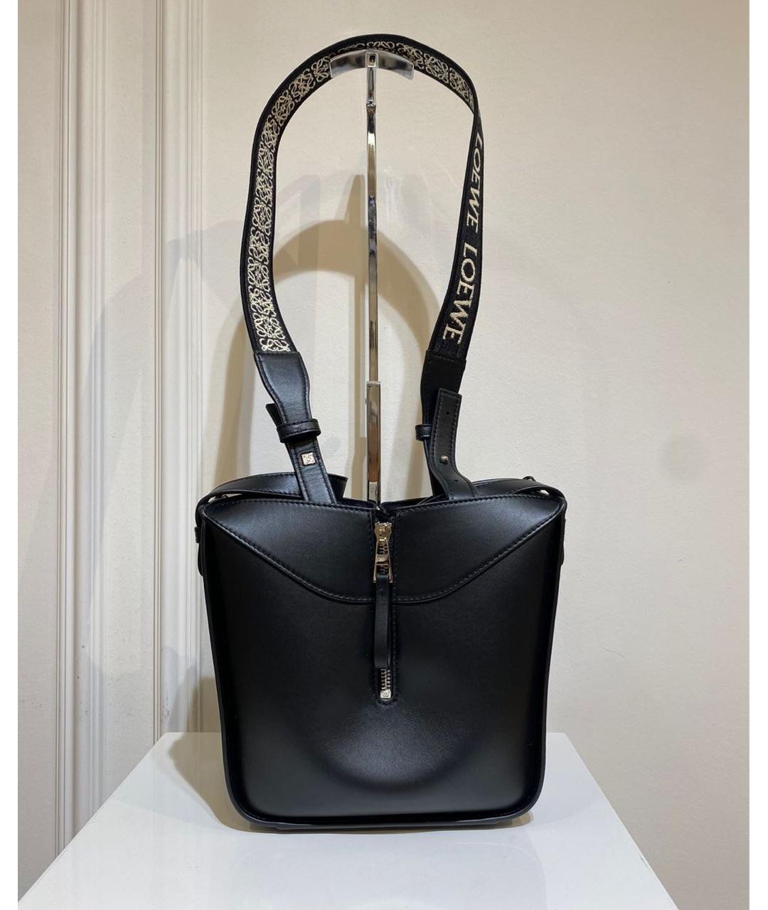 LOEWE Черная кожаная сумка через плечо, фото 3