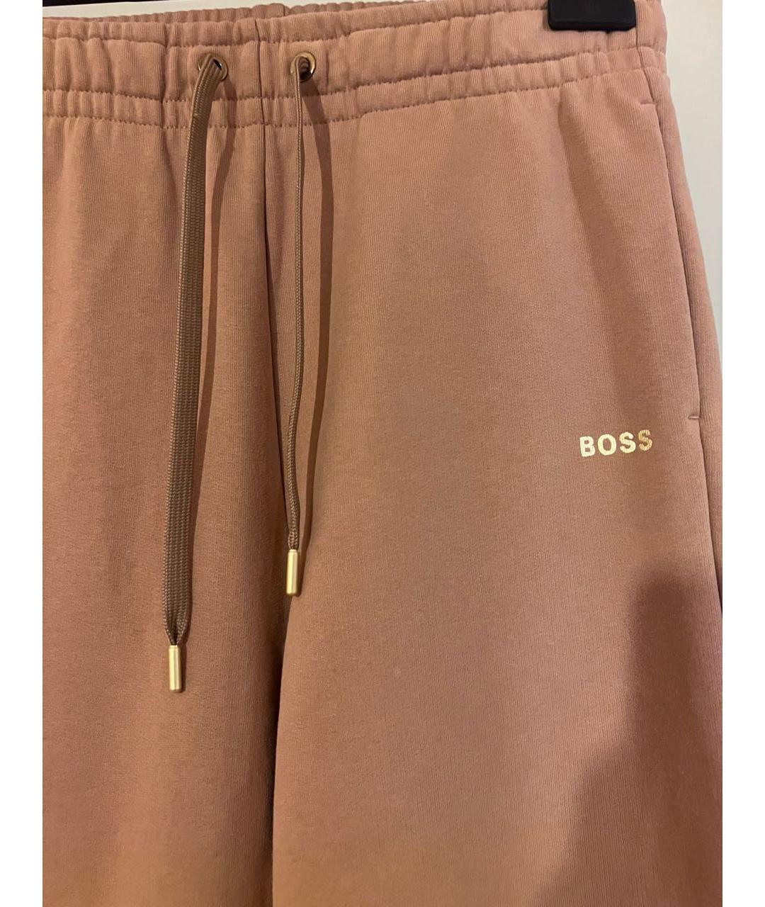 HUGO BOSS Коричневые хлопковые спортивные брюки и шорты, фото 3