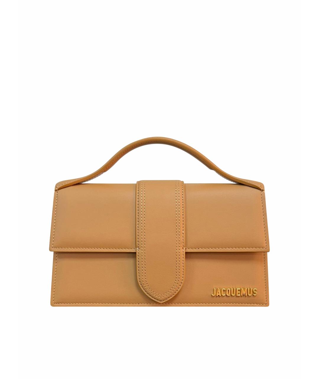 JACQUEMUS Коричневая кожаная сумка тоут, фото 1