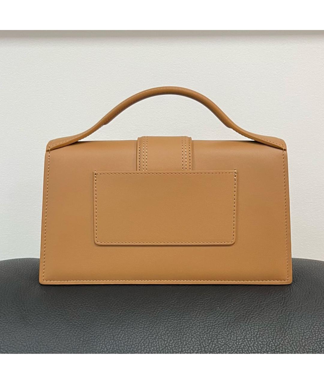 JACQUEMUS Коричневая кожаная сумка тоут, фото 3