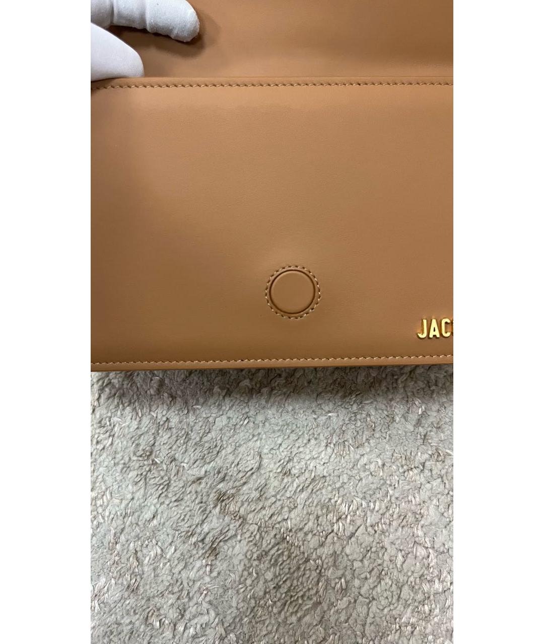 JACQUEMUS Коричневая кожаная сумка тоут, фото 8