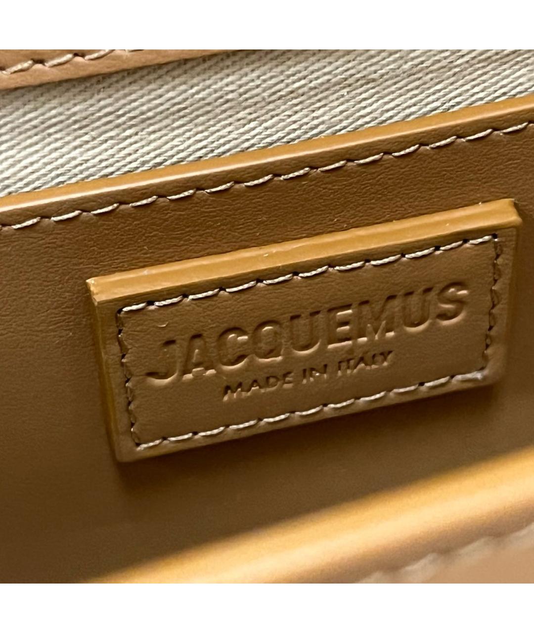 JACQUEMUS Коричневая кожаная сумка тоут, фото 4