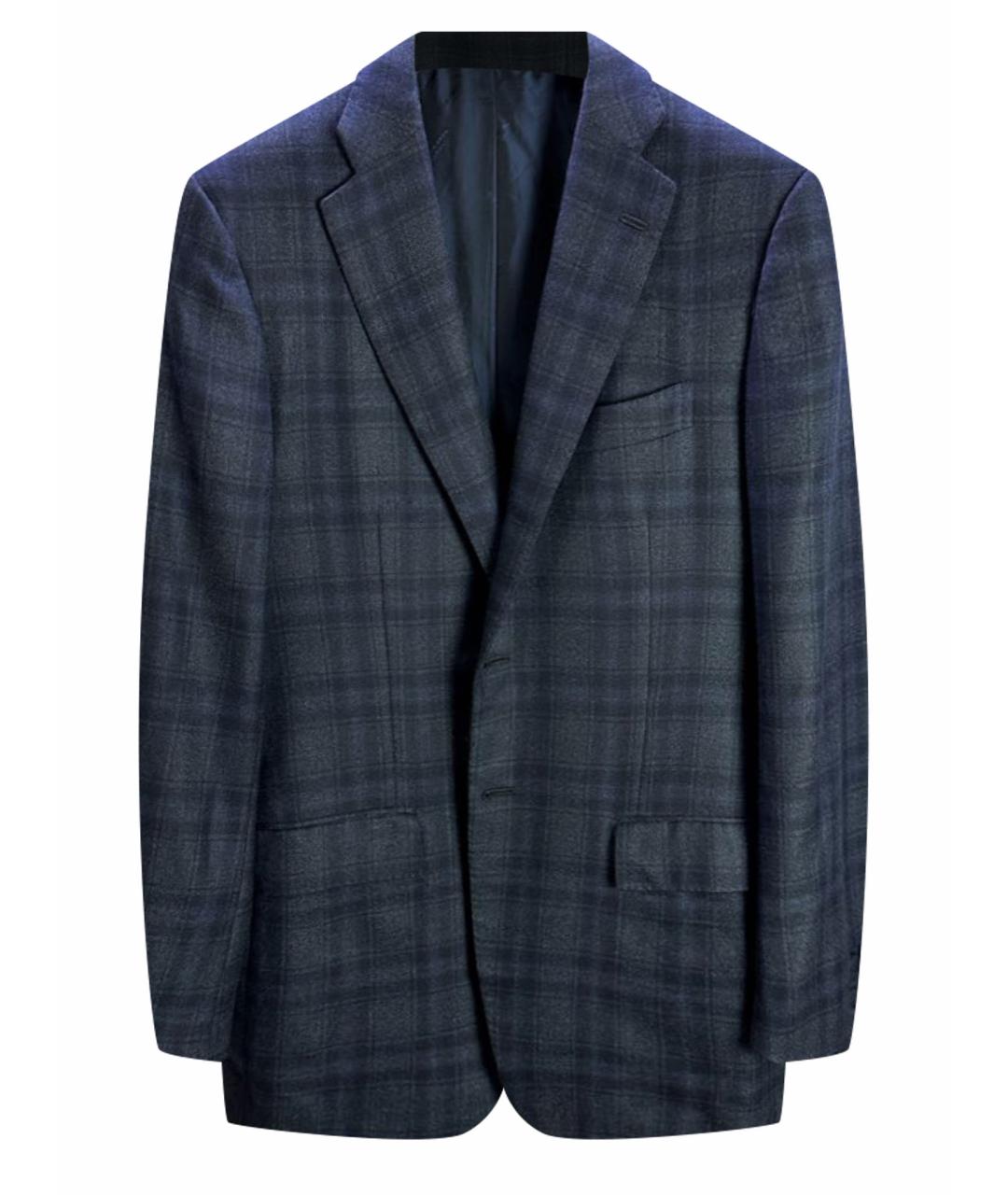 KITON Темно-синий кашемировый пиджак, фото 1