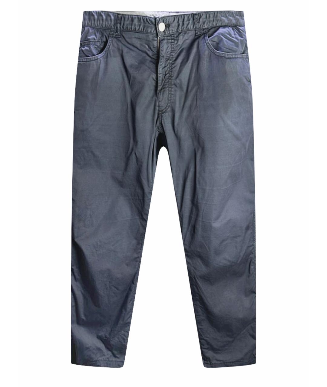 BRIONI Синие хлопковые брюки чинос, фото 1