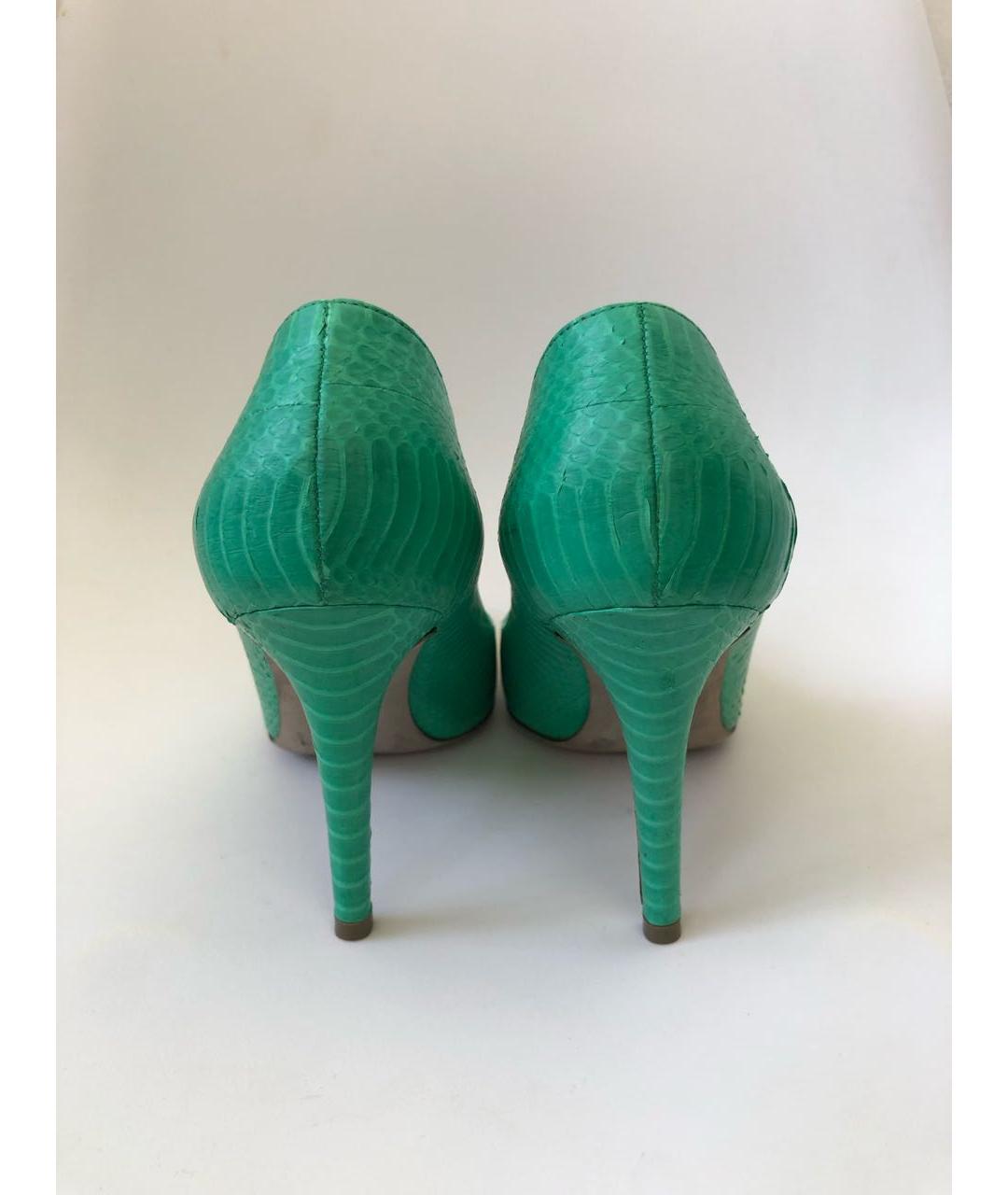 SERGIO ROSSI Зеленые туфли из экзотической кожи, фото 3