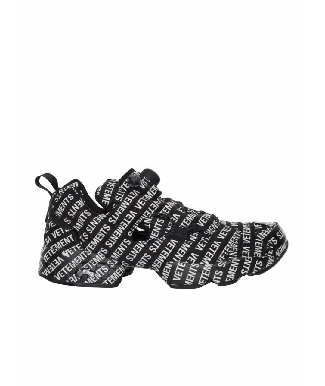VETEMENTS Черные текстильные кроссовки, фото 1