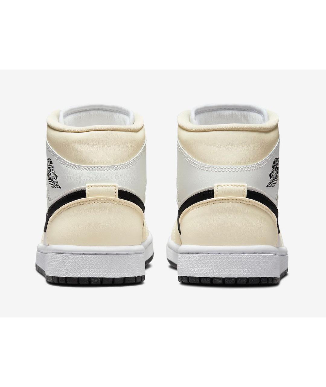 JORDAN Желтые кожаные высокие кроссовки / кеды, фото 4