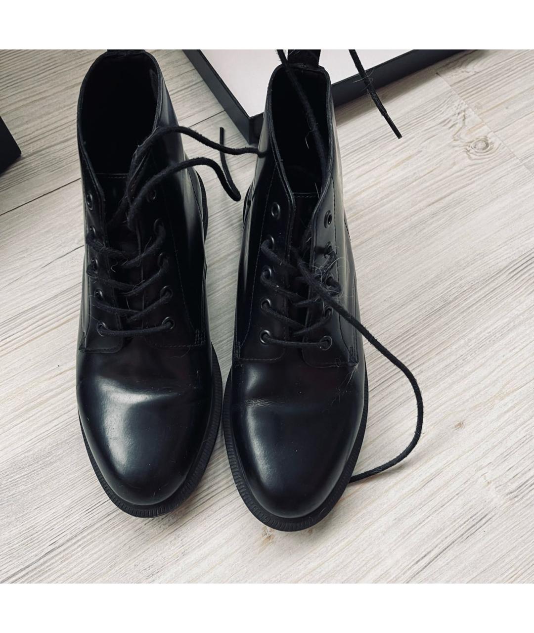 DR. MARTENS Черные кожаные ботинки, фото 3