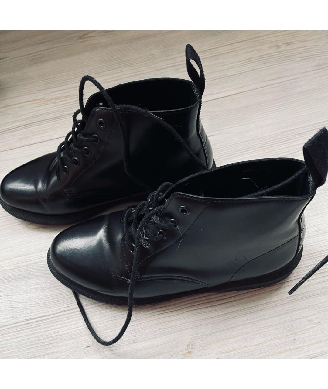 DR. MARTENS Черные кожаные ботинки, фото 2