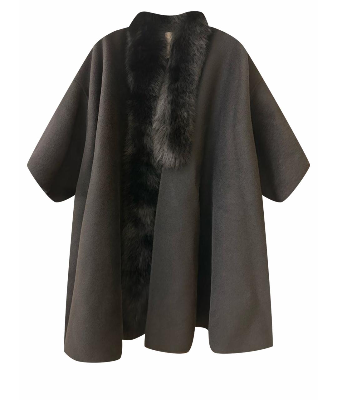 MARINA RINALDI Черное шерстяное пальто, фото 1