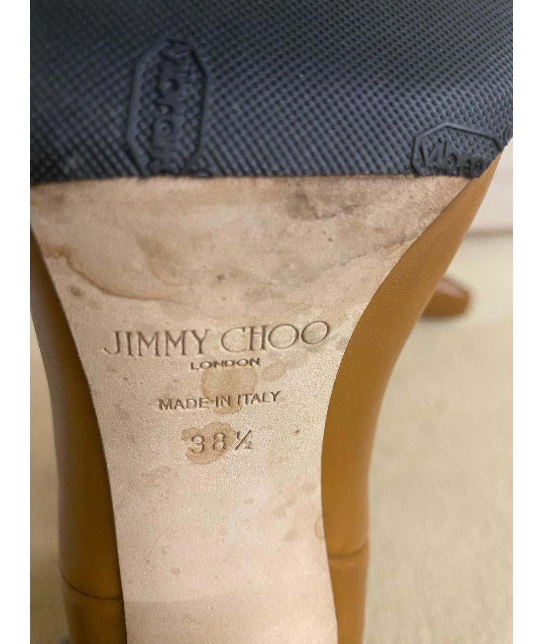 JIMMY CHOO Коричневые кожаные сапоги, фото 5