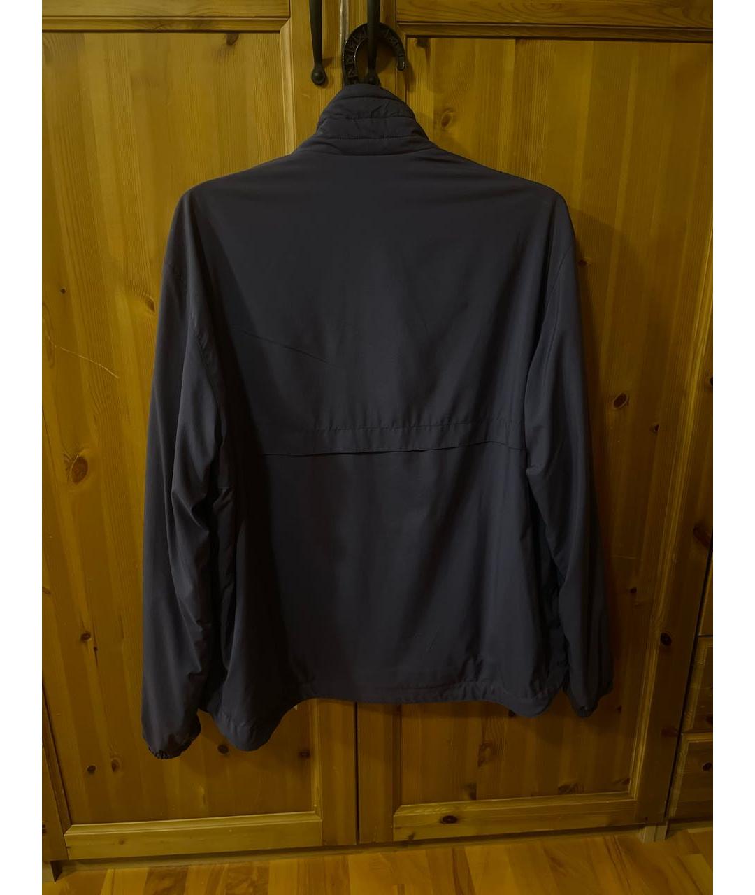 ZEGNA SPORT Темно-синяя полиэстеровая куртка, фото 3