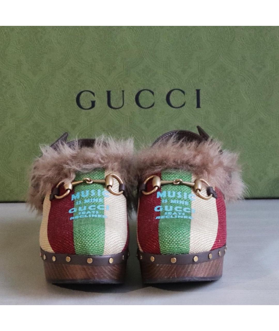GUCCI Мульти кожаные сабо, фото 2
