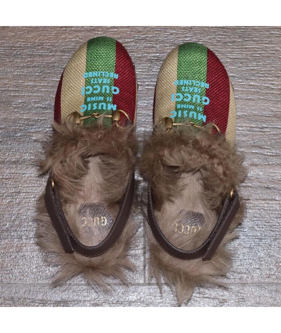 GUCCI Мульти кожаные сабо, фото 3