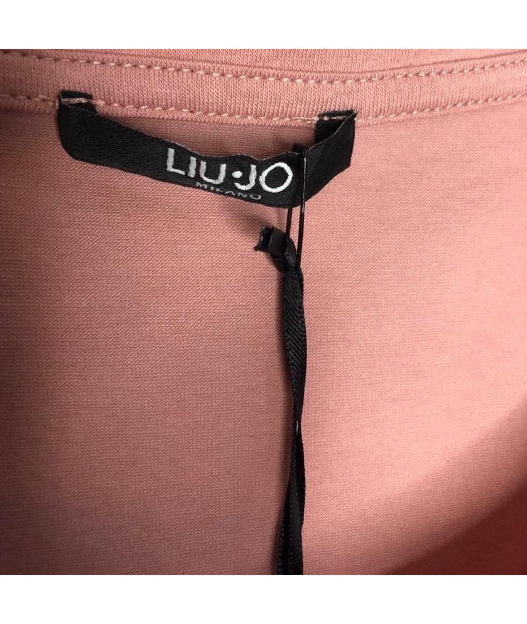 LIU JO Розовая хлопковая футболка, фото 7