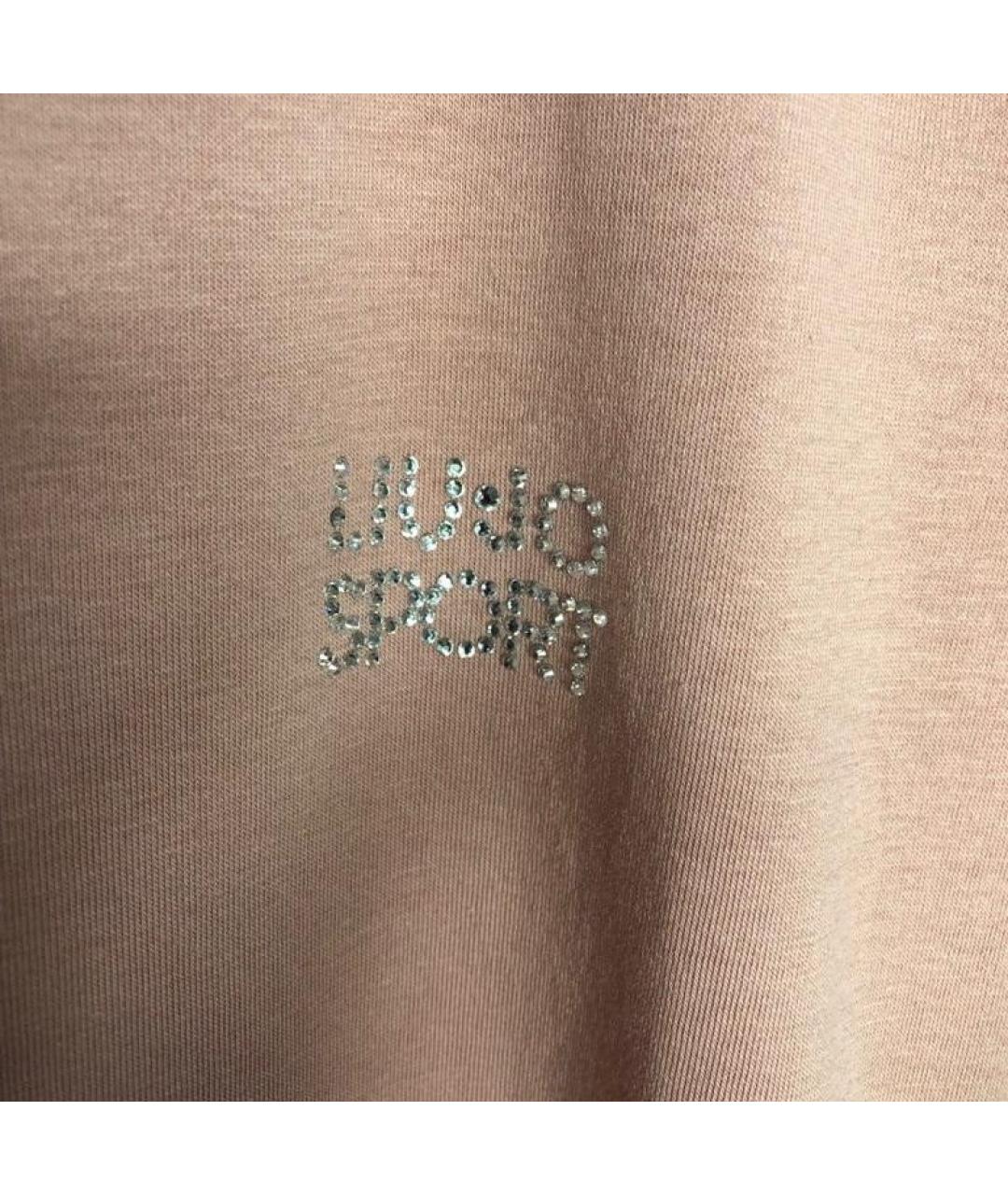LIU JO Розовая хлопковая футболка, фото 6