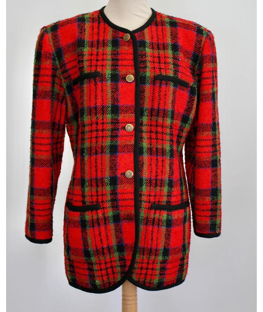 EMANUEL UNGARO Красный шерстяной жакет/пиджак, фото 6