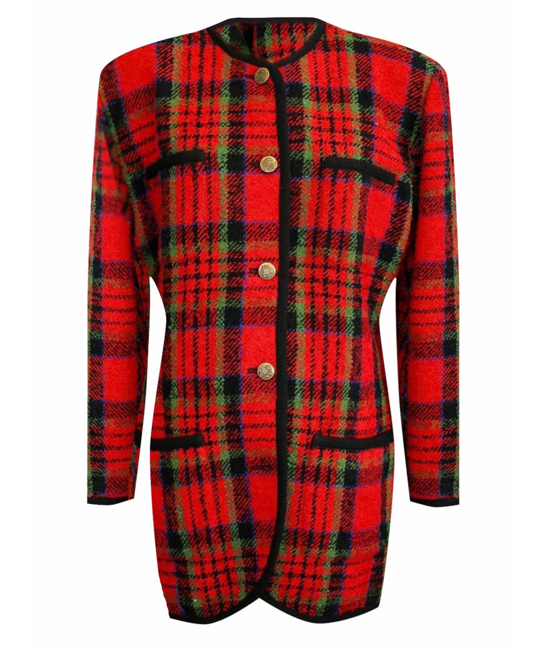 EMANUEL UNGARO Красный шерстяной жакет/пиджак, фото 1