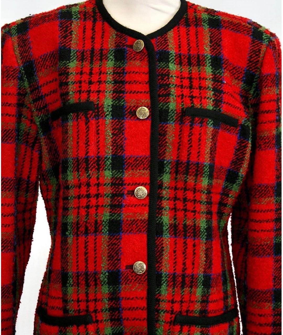 EMANUEL UNGARO Красный шерстяной жакет/пиджак, фото 4
