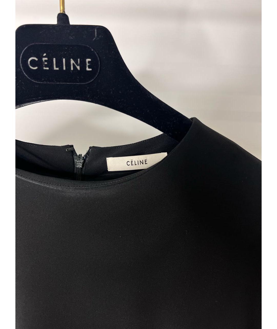 CELINE Черное вискозное платье, фото 3