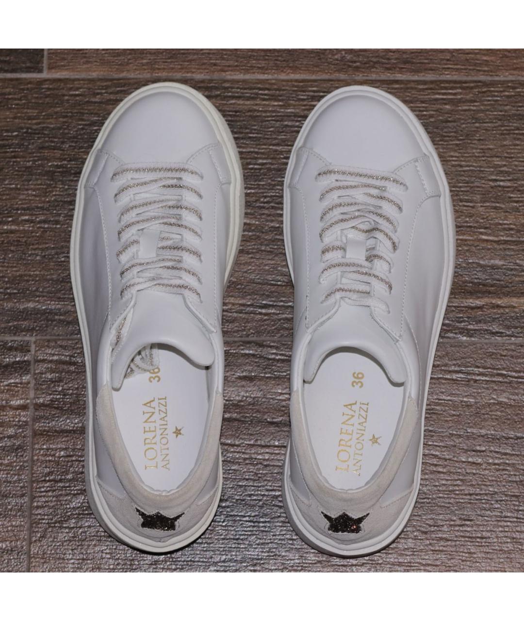 LORENA ANTONIAZZI Белые кожаные кеды, фото 3