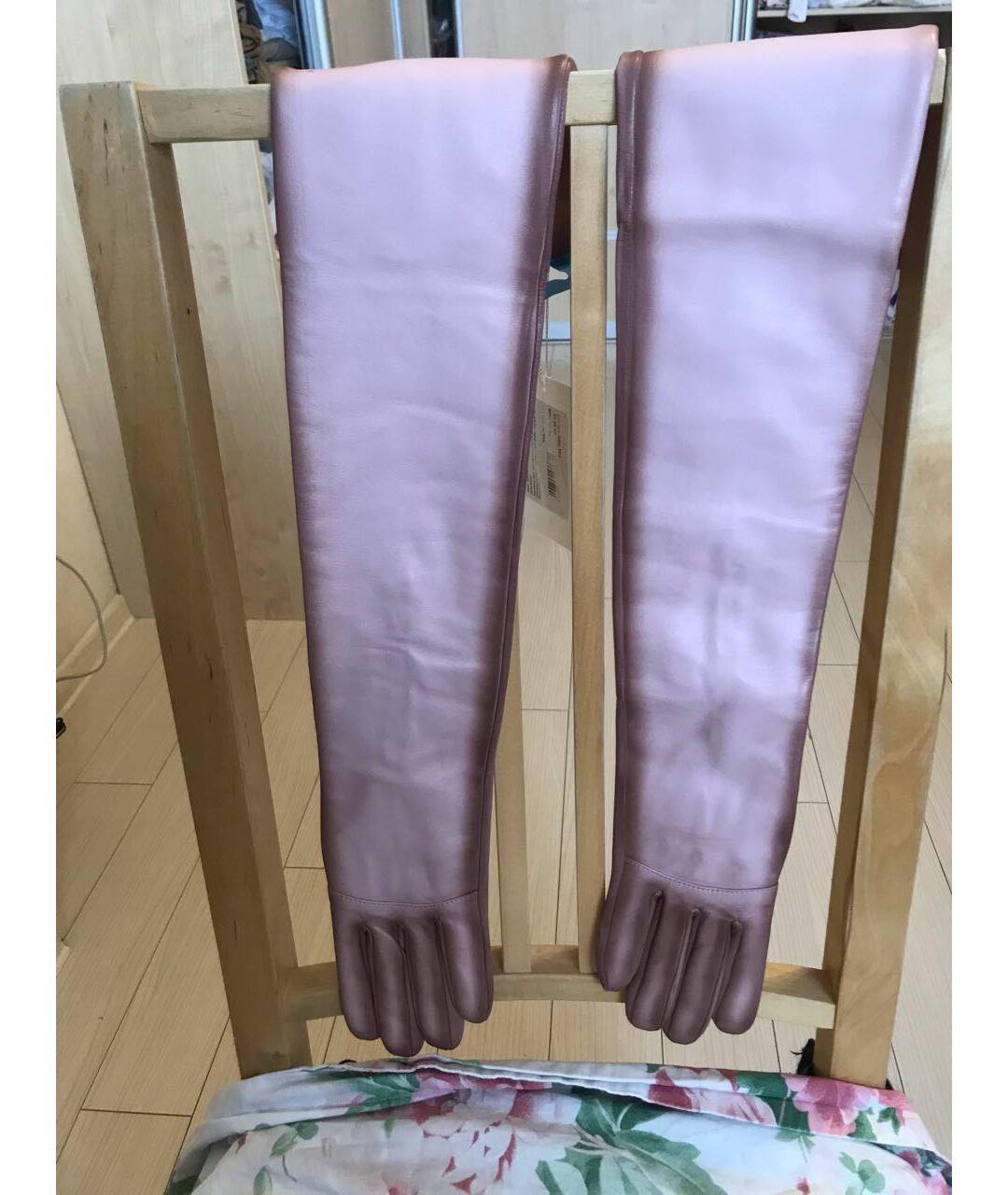 NINA RICCI Розовые кожаные перчатки, фото 4