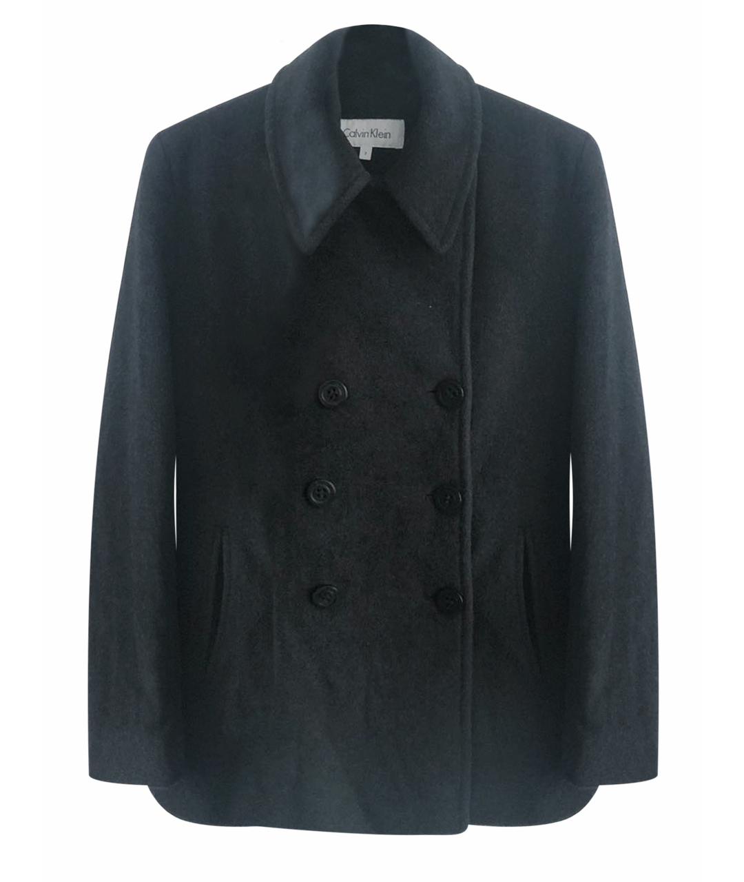 CALVIN KLEIN Антрацитовое шерстяное пальто, фото 1