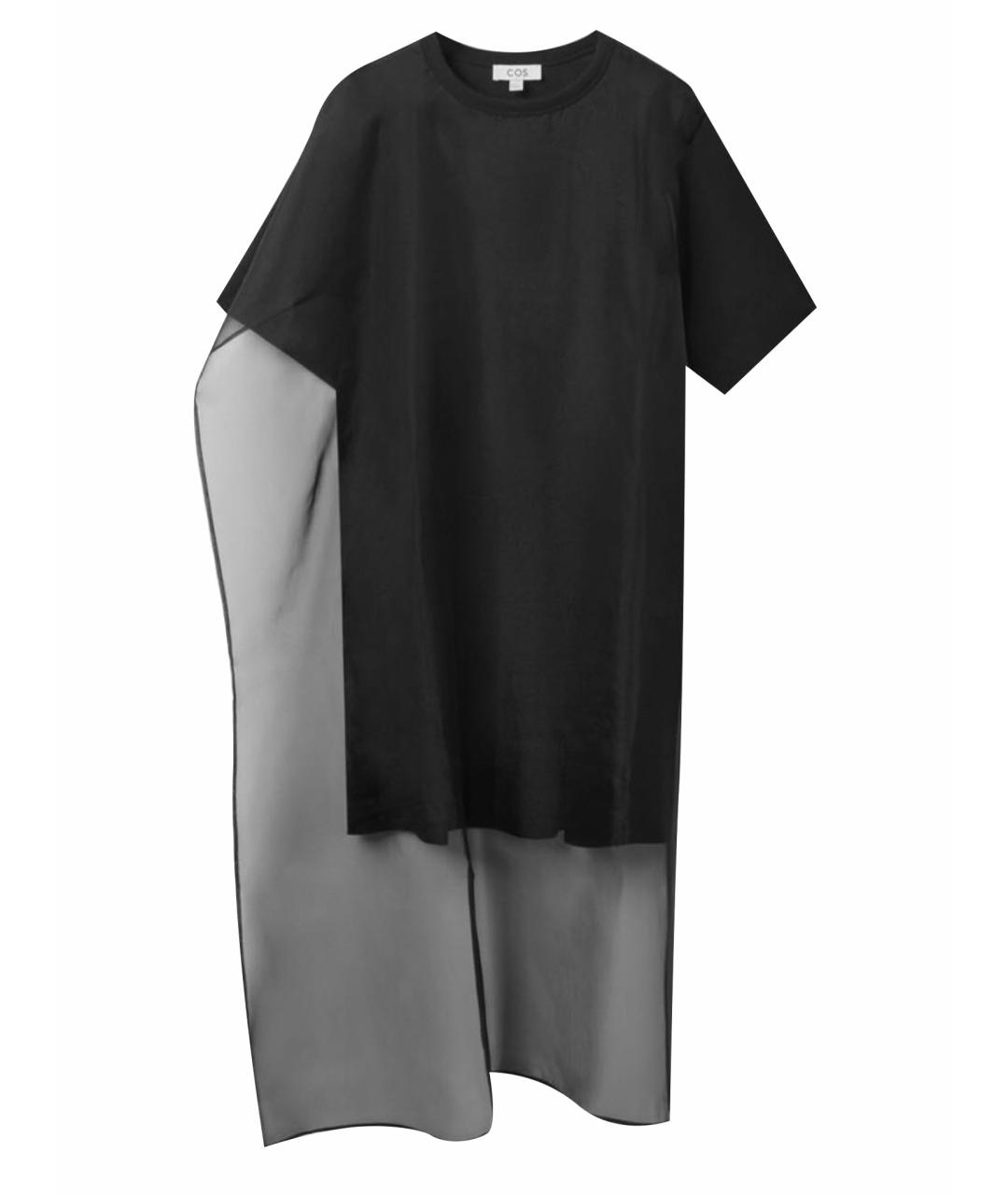 COS Черное хлопковое повседневное платье, фото 1