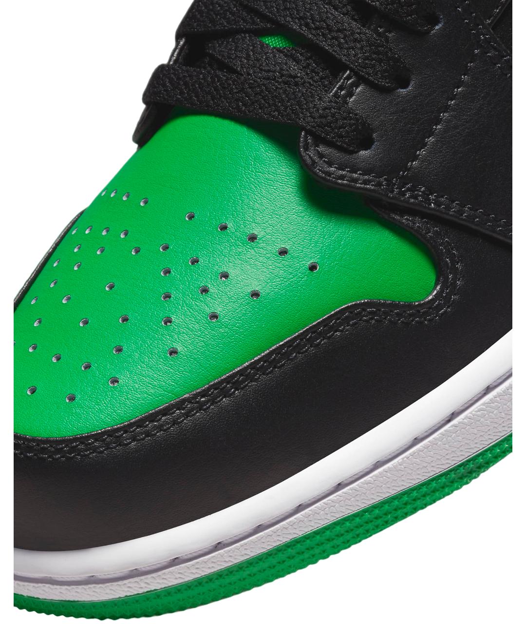 JORDAN Зеленые кожаные низкие кроссовки / кеды, фото 6