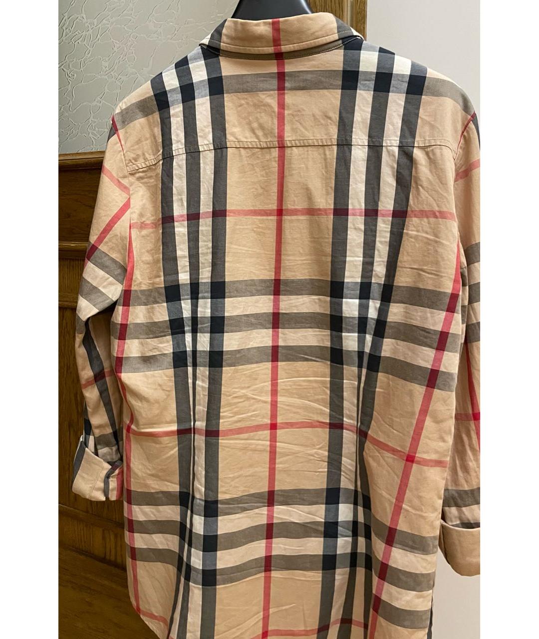 BURBERRY Бежевая хлопковая рубашка, фото 2